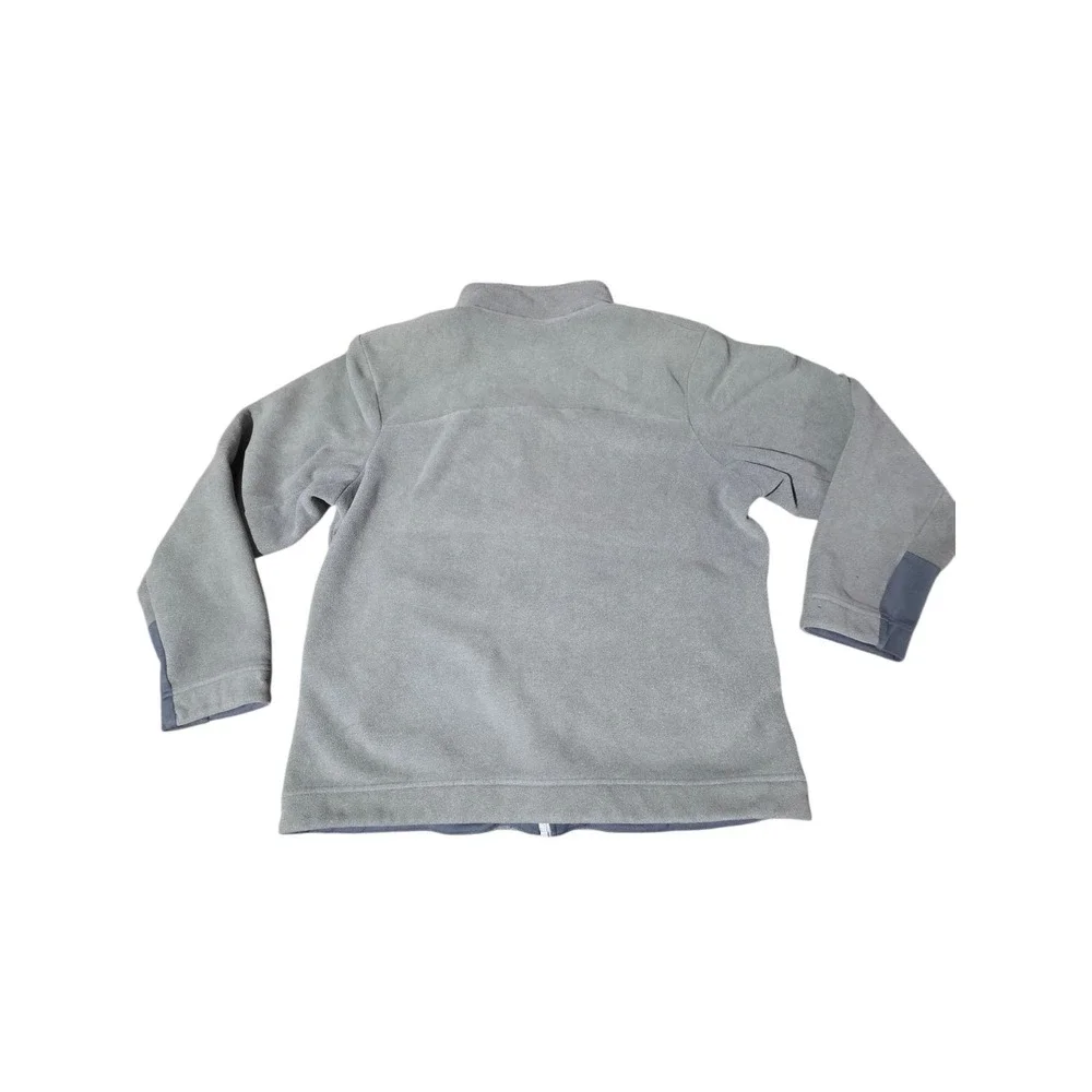 The North Face Mens Large L Full Zip Fleece Jacket Gray Outdoor Hiking Trail‎ B5